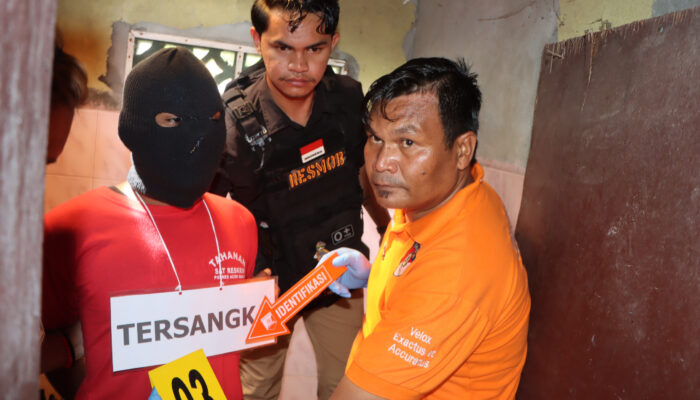 Polisi Gelar Rekonstruksi Kasus Pembunuhan di Aceh Barat