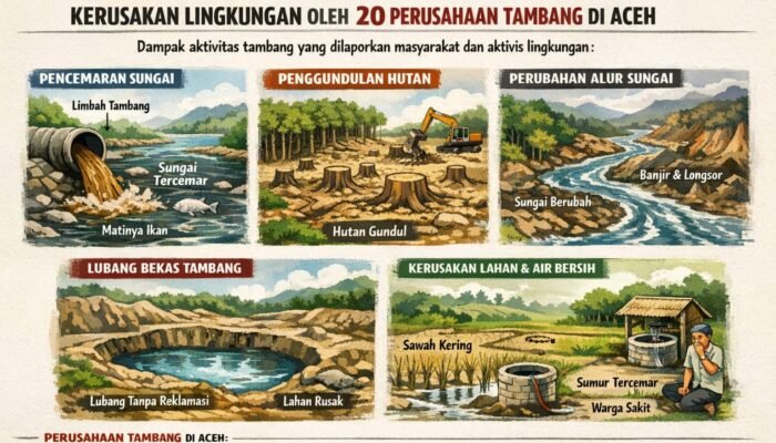 Di Balik Banjir Aceh, 20 IUP Tambang Baru Terbit di Tahun 2025