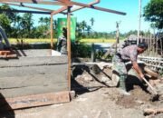 Dedikasi Satgas TMMD, Fasilitas MCK Desa Masuk Tahap Pengecoran