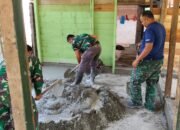 Rehab RTLH TMMD Kodim Nagan Raya Masuki Pengecoran Lantai